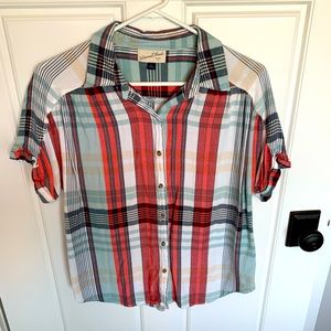 Summer Plaid Top